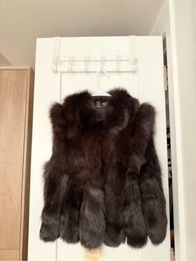 Brand New Luxurious Dark Brown Fur Vest - Women's Sleeveless Coat Real Fox Fur
